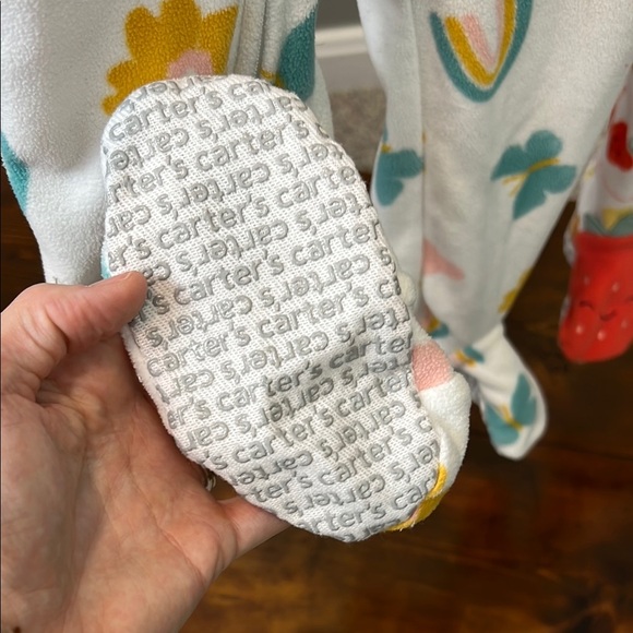 Carter's Fleece Footies with Cute Patterns | Toddler Girl Footies - Picture 8 of 9